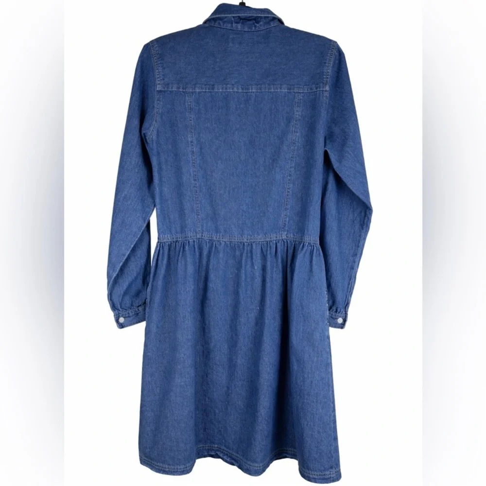 Talbots Blue Denim Long-Sleeve Shirt Dress - Picture 10 of 10